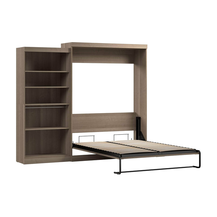 Pending - Modubox Murphy Wall Bed Ash Grey Pur  Murphy Bed with Closet Organizer (101W) - Available in 7 Colours