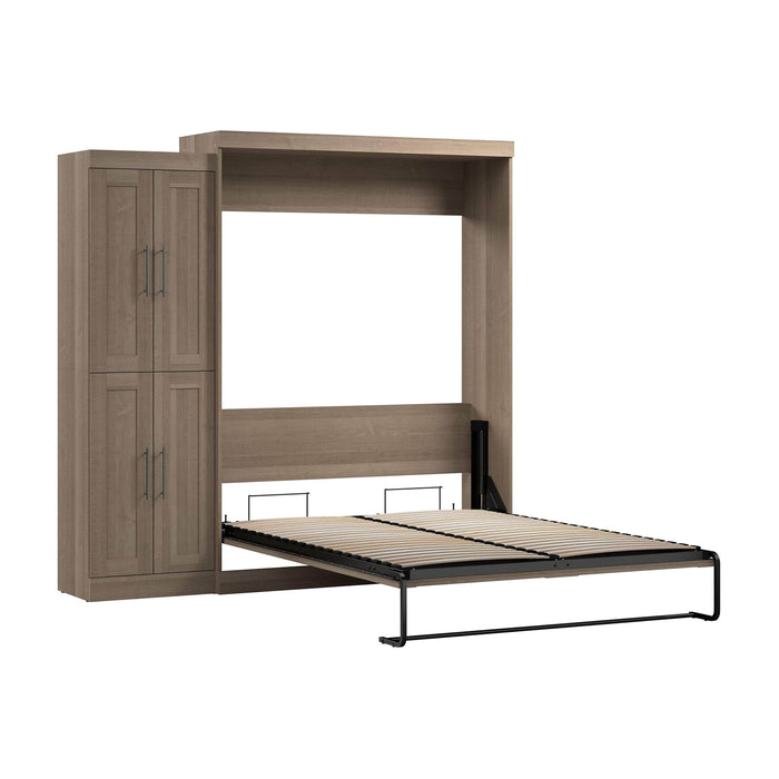 Pending - Modubox Murphy Wall Bed Ash Grey Pur Murphy Bed with Closet Organizer (90W) - Available in 7 Colours