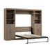Pending - Modubox Murphy Wall Bed Ash Grey Pur  Murphy Bed with Closet Storage Organizers (109W) - Available in 7 Colours