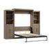 Pending - Modubox Murphy Wall Bed Ash Grey Pur  Murphy Bed with Closet Storage Organizers (115W) - Available in 7 Colours