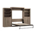 Pending - Modubox Murphy Wall Bed Ash Grey Pur  Murphy Bed with Closet Storage Organizers (136W) - Available in 5 Colours
