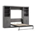 Pending - Modubox Murphy Wall Bed Bark Grey Pur  Murphy Bed with Closet Storage Organizers (109W) - Available in 7 Colours