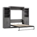 Pending - Modubox Murphy Wall Bed Bark Grey Pur  Murphy Bed with Closet Storage Organizers (115W) - Available in 7 Colours