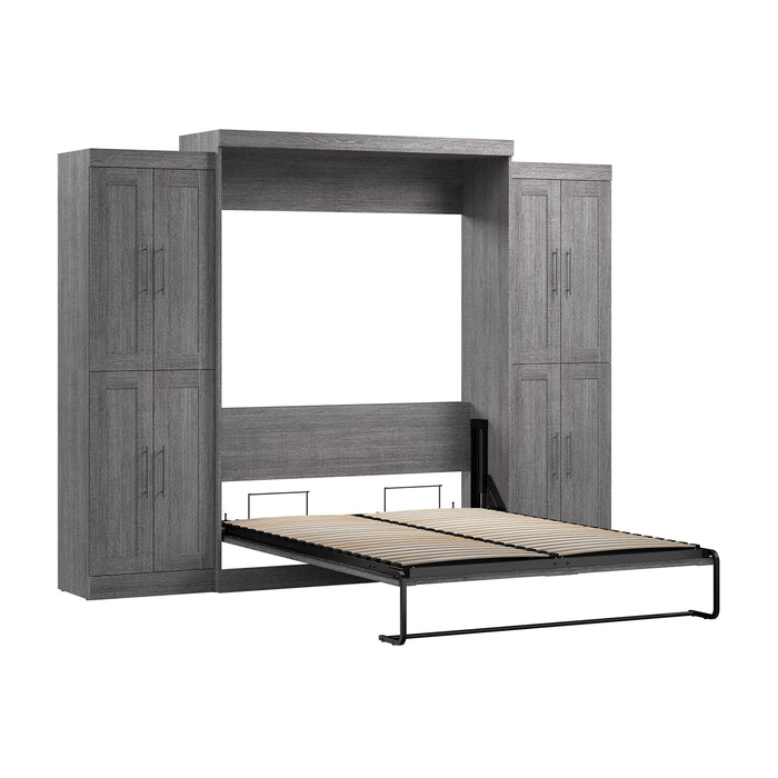 Pending - Modubox Murphy Wall Bed Bark Grey Pur  Murphy Bed with Storage Cabinets (115W) - Available in 7 Colours