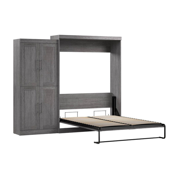 Pending - Modubox Murphy Wall Bed Bark Grey Pur Murphy Bed with Wardrobe (101W) - Available in 5 Colours