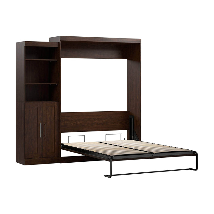 Pending - Modubox Murphy Wall Bed Chocolate Pur  Murphy Bed and Closet Organizer with Doors (90W) - Available in 7 Colours