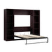 Pending - Modubox Murphy Wall Bed Espresso Claremont Full Murphy Bed with Closet Organizers (99W) - Available in 3 Colours