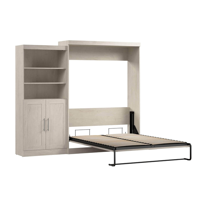 Pending - Modubox Murphy Wall Bed Linen White Oak Pur  Murphy Bed and Closet Organizer with Doors (101W) - Available in 5 Colours