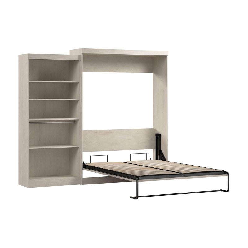 Pending - Modubox Murphy Wall Bed Linen White Oak Pur  Murphy Bed with Closet Organizer (101W) - Available in 7 Colours