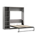 Pending - Modubox Murphy Wall Bed Platinum Grey Claremont Full Murphy Bed with Closet Organizer (79W) - Available in 3 Colours