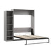 Pending - Modubox Murphy Wall Bed Platinum Grey Claremont Queen Murphy Bed with Closet Organizer (85W) - Available in 3 Colours