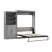 Pending - Modubox Murphy Wall Bed Platinum Grey Pur  Murphy Bed and Closet Organizer with Doors (101W) - Available in 5 Colours