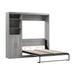 Pending - Modubox Murphy Wall Bed Platinum Grey Pur  Murphy Bed and Closet Organizer with Doors (84W) - Available in 7 Colours