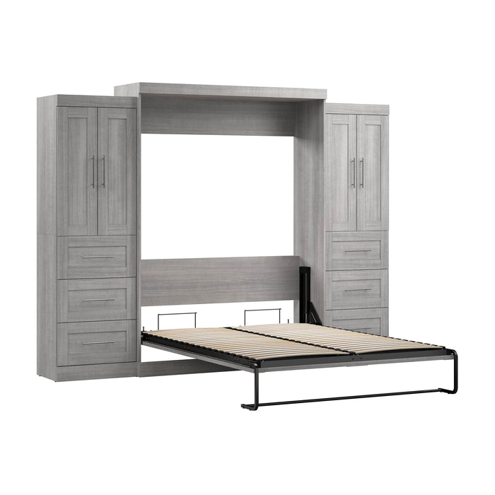 Pending - Modubox Murphy Wall Bed Platinum Grey Pur Murphy Bed with Closet Storage Cabinets (115W) - Available in 7 Colours