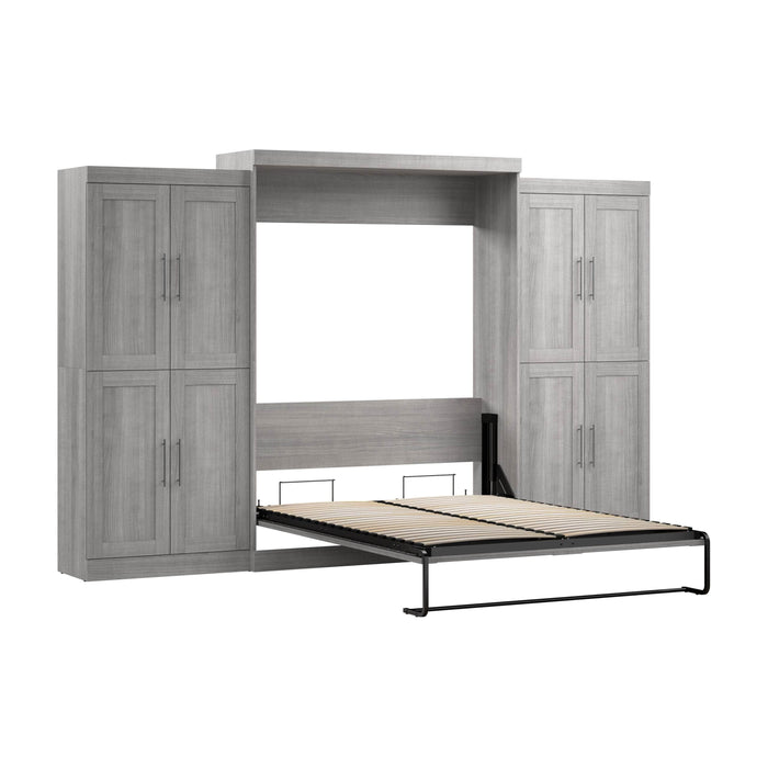 Pending - Modubox Murphy Wall Bed Platinum Grey Pur Murphy Bed with Storage Cabinets (136W) - Available in 5 Colours