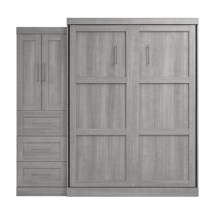 Pending - Modubox Murphy Wall Bed Pur 90W  Murphy Bed with Closet Storage Cabinet (89W) - Available in 7 Colours