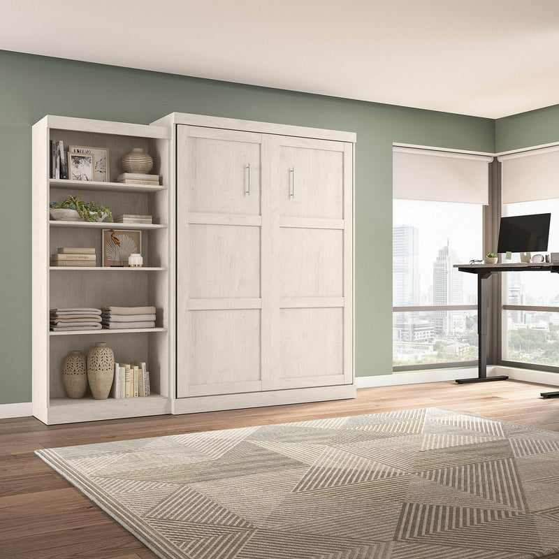 Pending - Modubox Murphy Wall Bed Pur  Murphy Bed with Closet Organizer (101W) - Available in 7 Colours