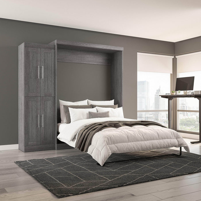 Pending - Modubox Murphy Wall Bed Pur Murphy Bed with Closet Organizer (90W) - Available in 7 Colours