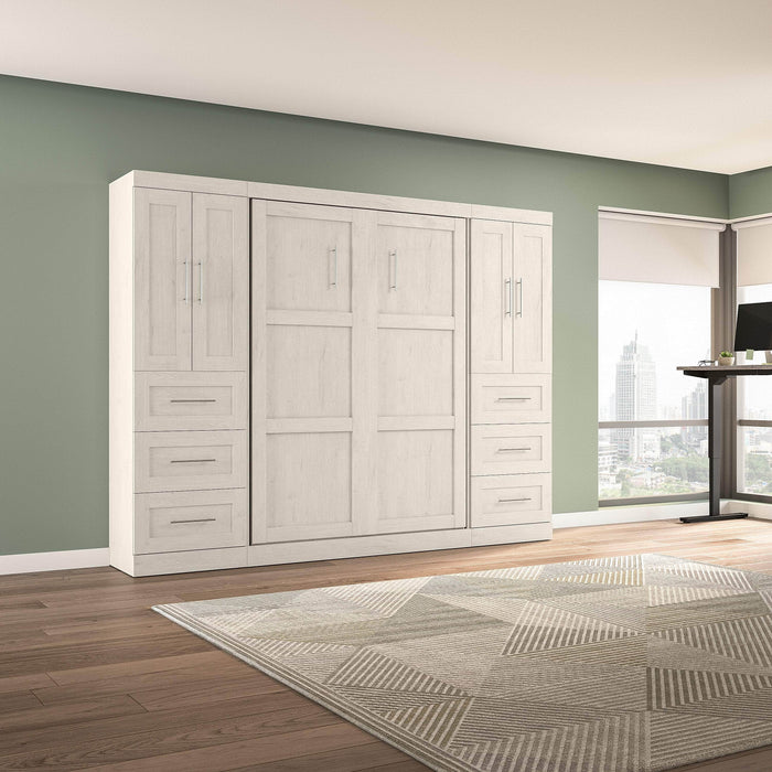 Pending - Modubox Murphy Wall Bed Pur Murphy Bed with Closet Storage Cabinets (109W) - Available in 7 Colours