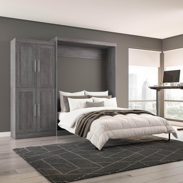 Pending - Modubox Murphy Wall Bed Pur  Murphy Bed with Wardrobe (101W) - Available in 5 Colours