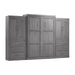 Pending - Modubox Murphy Wall Bed Pur Murphy Bed with Wardrobes (136W) - Available in 5 Colours