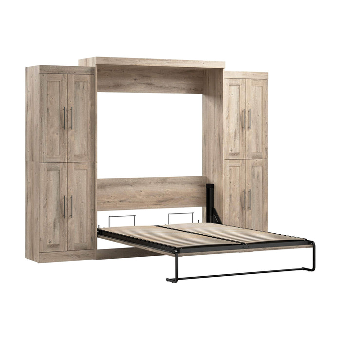 Pending - Modubox Murphy Wall Bed Rustic Brown Pur  Murphy Bed with Storage Cabinets (115W) - Available in 7 Colours