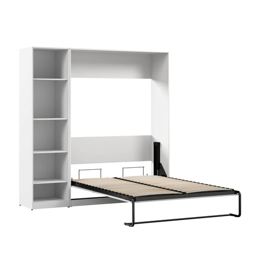 Pending - Modubox Murphy Wall Bed White Claremont Full Murphy Bed with Closet Organizer (79W) - Available in 3 Colours