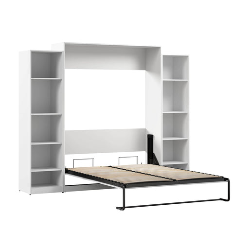 Pending - Modubox Murphy Wall Bed White Claremont Queen Murphy Bed with Closet Organizers (105W) - Available in 3 Colours