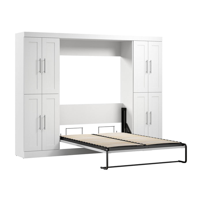 Pending - Modubox Murphy Wall Bed White Pur  Murphy Bed with Storage Cabinets (109W) - Available in 7 Colours