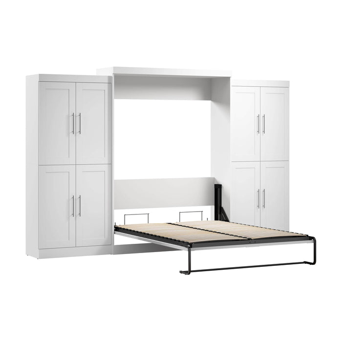Pending - Modubox Murphy Wall Bed White Pur Murphy Bed with Storage Cabinets (136W) - Available in 5 Colours