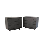 Pending - Modubox Nightstand Black Oak Finnley 3-Drawer Nightstand (Set of 2) - Available in 2 Colours