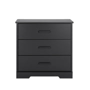 Pending - Modubox Nightstand Black Rustic Ridge Farmhouse 3-Drawer Nightstand - Available in 4 Colours