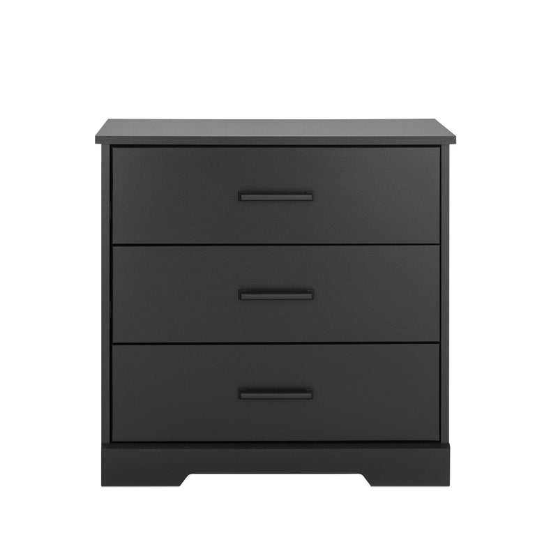 Pending - Modubox Nightstand Black Rustic Ridge Farmhouse 3-Drawer Nightstand - Available in 4 Colours