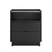 Pending - Modubox Nightstand Black Simply Modern 2-Drawer Nightstand - Available in 3 Colours