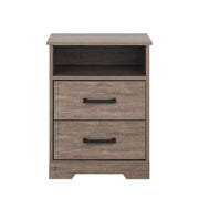 Pending - Modubox Nightstand Drifted Grey Rustic Ridge 2-Drawer Nightstand - Available in 4 Colours