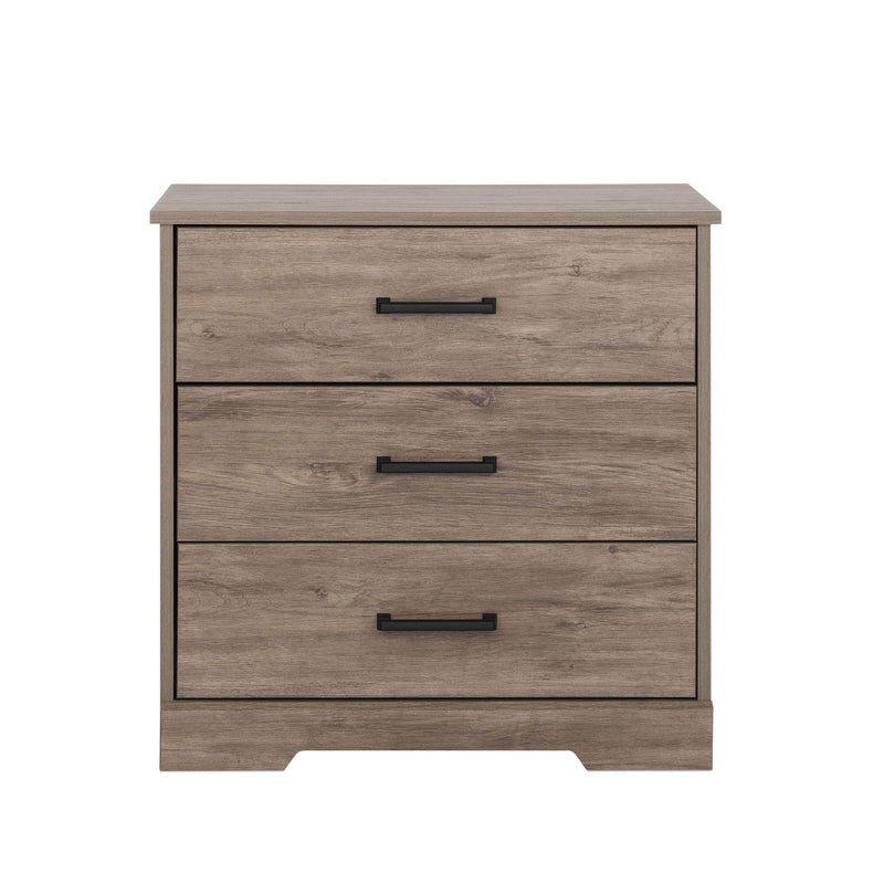 Pending - Modubox Nightstand Drifted Grey Rustic Ridge Farmhouse 3-Drawer Nightstand - Available in 4 Colours