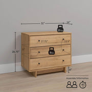 Pending - Modubox Nightstand Finnley 3-Drawer Nightstand - Available in 2 Colours
