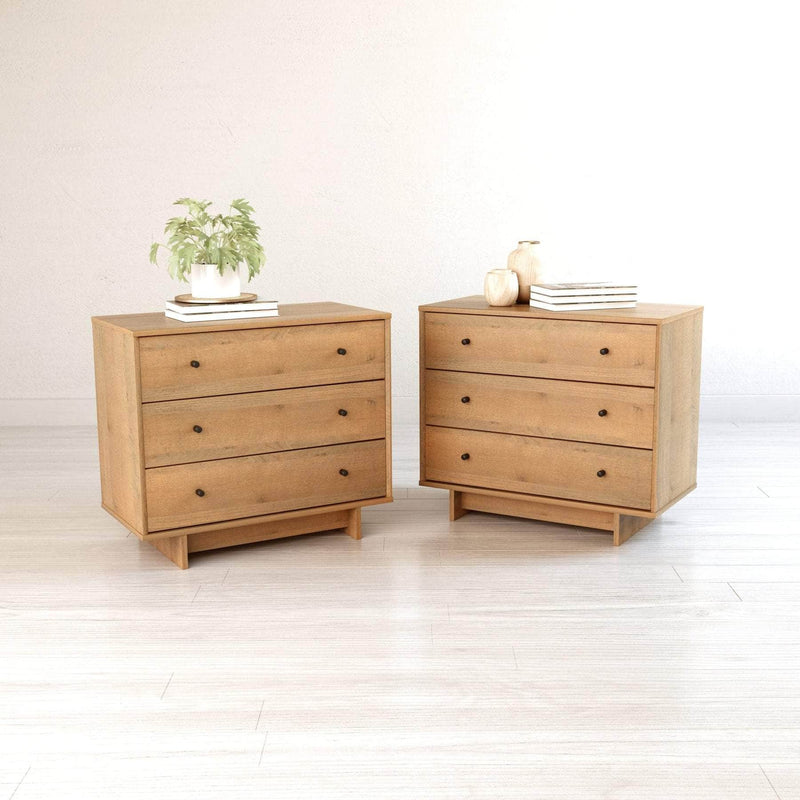 Pending - Modubox Nightstand Finnley 3-Drawer Nightstand (Set of 2) - Available in 2 Colours