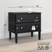 Pending - Modubox Nightstand Lux 2-Drawer Nightstand in Black