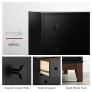 Pending - Modubox Nightstand Nordik 3-Drawer Nightstand in Black