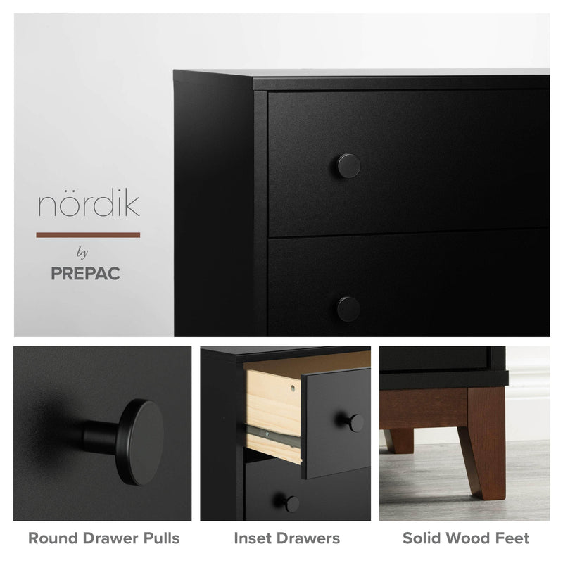 Pending - Modubox Nightstand Nordik 3-Drawer Nightstand in Black
