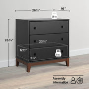 Pending - Modubox Nightstand Nordik 3-Drawer Nightstand in Black