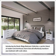 Pending - Modubox Nightstand Rustic Ridge 2-Drawer Nightstand - Available in 4 Colours