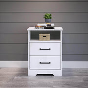 Pending - Modubox Nightstand Rustic Ridge 2-Drawer Nightstand - Available in 4 Colours