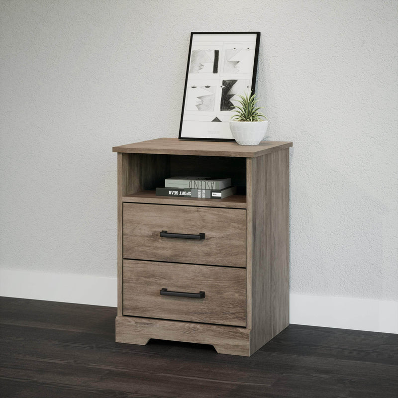Pending - Modubox Nightstand Rustic Ridge 2-Drawer Nightstand - Available in 4 Colours