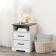 Pending - Modubox Nightstand Rustic Ridge 2-Drawer Nightstand - Available in 4 Colours