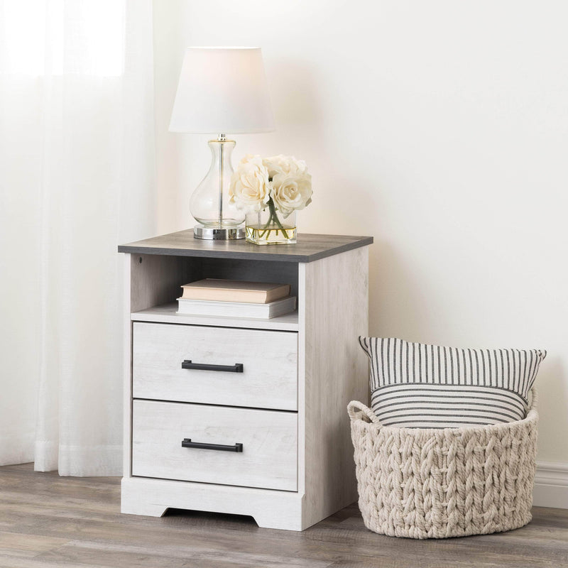 Pending - Modubox Nightstand Rustic Ridge 2-Drawer Nightstand - Available in 4 Colours