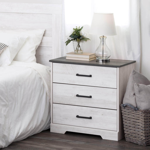Pending - Modubox Nightstand Rustic Ridge Farmhouse 3-Drawer Nightstand - Available in 4 Colours