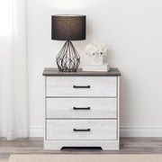 Pending - Modubox Nightstand Rustic Ridge Farmhouse 3-Drawer Nightstand - Available in 4 Colours