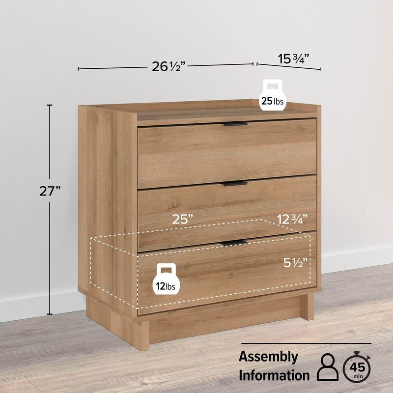 Pending - Modubox Nightstand Simply Modern 3-Drawer Nightstand - Available in 3 Colours